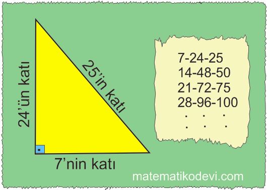 Pisagor bagintisini olusturur ilgili problemleri cozer8.