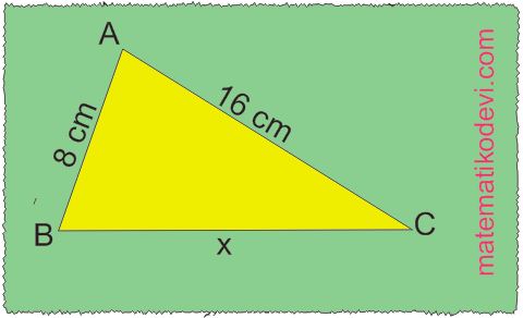 Ucgenin iki kenar uzunlugunun toplami veya farki ile ucuncu kenarinin uzunlugunu iliskilendirir3.