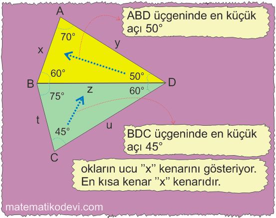 Ucgenin kenar uzunluklari ile bu kenarlarin karsisindaki acilarin olculerini iliskilendirir10.