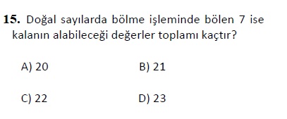 5.Sınıf Doğal Sayılar Tarama