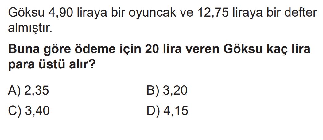 5.Sınıf 2.Dönem 1.Yazılı