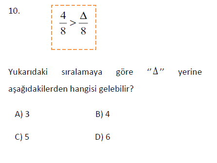 Kesirlerde Sıralama