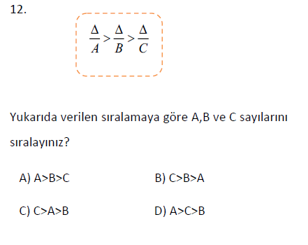 Kesirlerde Sıralama