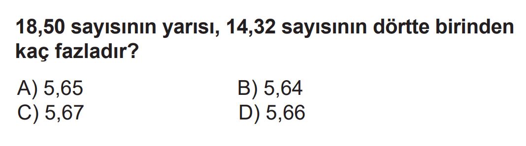 6.Sınıf 2.Dönem 1.Yazılı