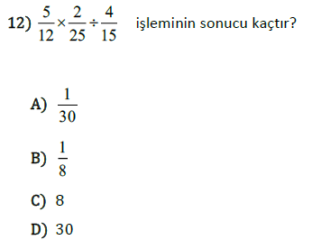 Kesirlerde Çarpma ve Bölme İşlemi