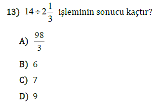 Kesirlerde Çarpma ve Bölme İşlemi