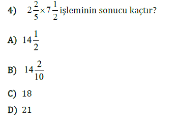 Kesirlerde Çarpma ve Bölme İşlemi