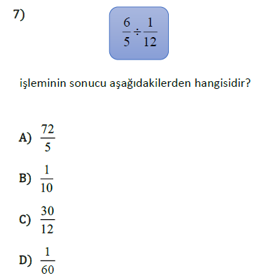 Kesirlerde Çarpma ve Bölme İşlemi