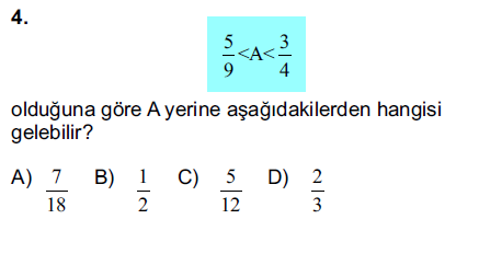 Kesirleri Karşılaştırma ve Sayı Doğrusunda Gösterme