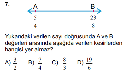 Kesirleri Karşılaştırma ve Sayı Doğrusunda Gösterme