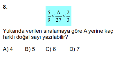 Kesirleri Karşılaştırma ve Sayı Doğrusunda Gösterme