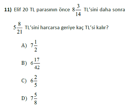 Kesirlerde Toplama ve Çıkarma İşlemi