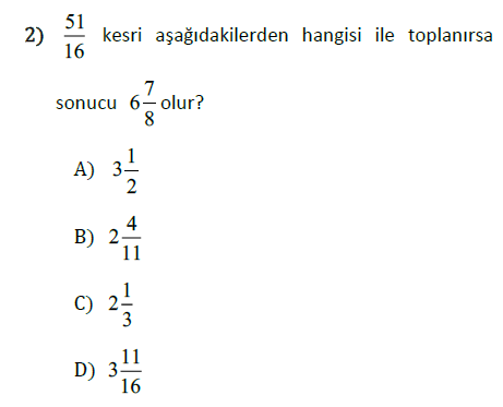 Kesirlerde Toplama ve Çıkarma İşlemi