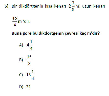 Kesirlerde Toplama ve Çıkarma İşlemi