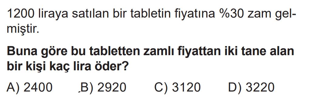 7.Sınıf 2.Dönem 1.Yazılı