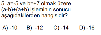 Tam Sayılarda Toplama ve Çıkarma İşlemi