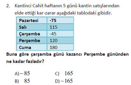 Tam Sayılarda Problemler