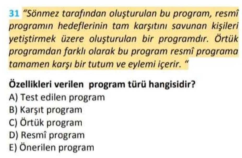 Uzman Öğretmen Deneme