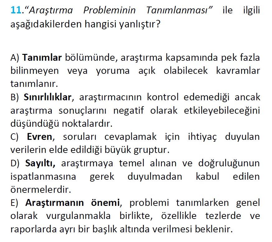 Uzman Öğretmenlik Soruları