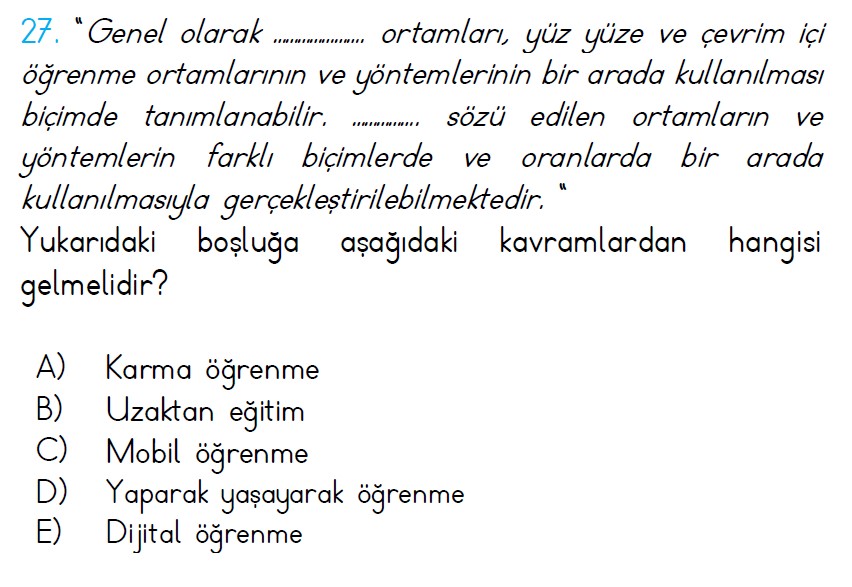 Uzman Öğretmenlik Test