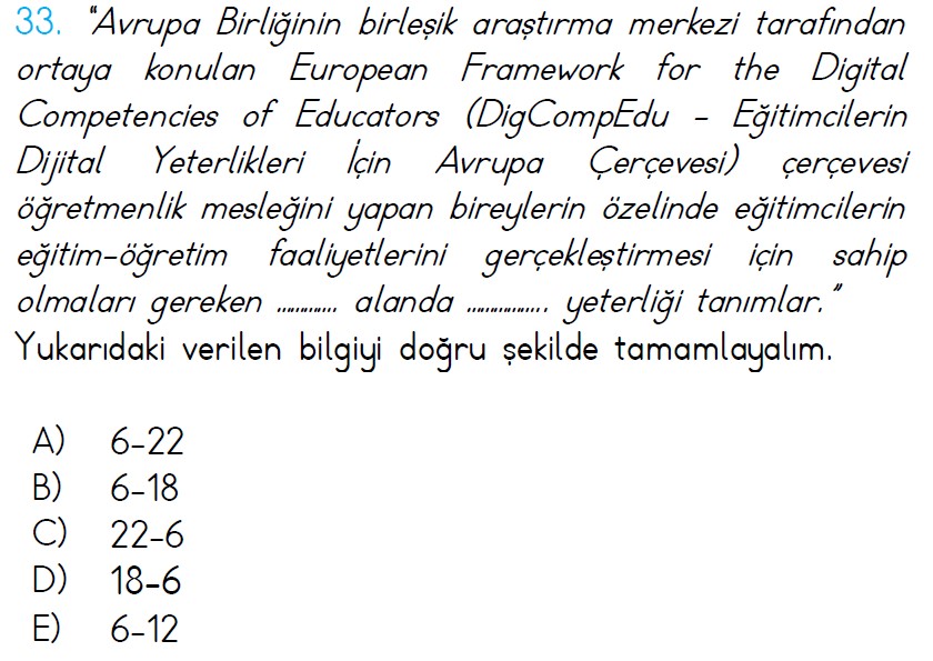 Uzman Öğretmenlik Test