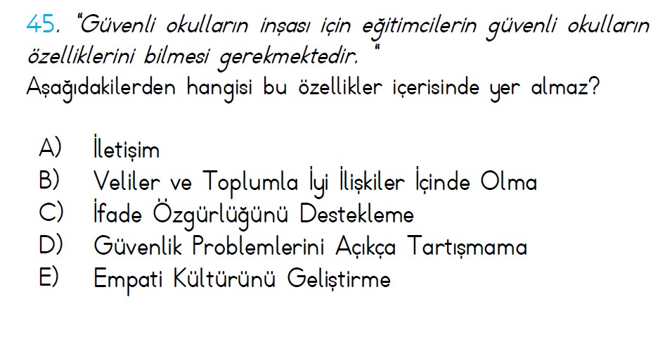 Uzman Öğretmenlik Soruları