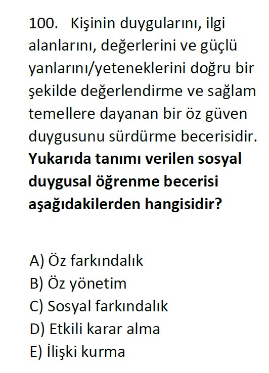 Uzman Öğretmenlik Test