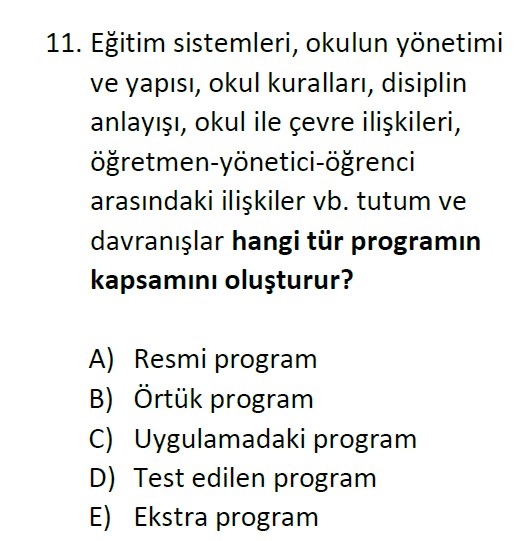 Uzman Öğretmenlik Test