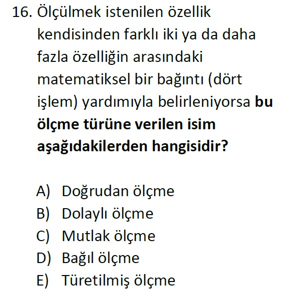 Uzman Öğretmenlik Test