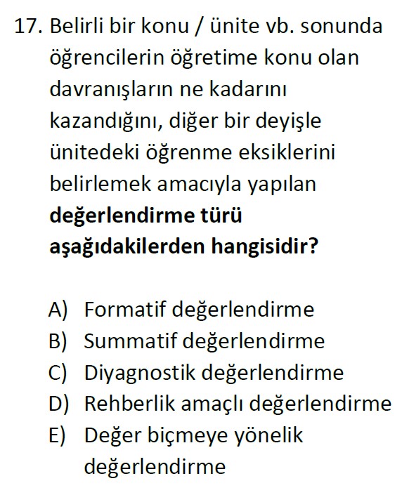 Uzman Öğretmenlik Test