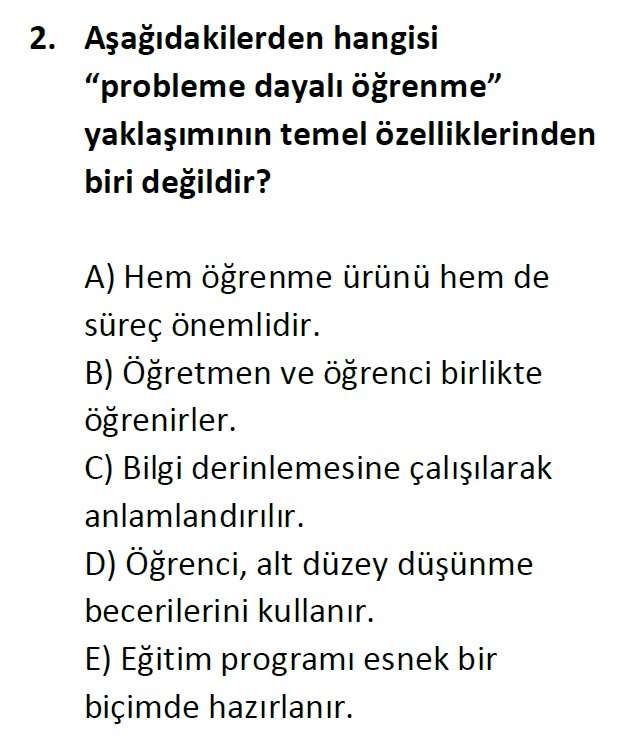 Uzman Öğretmenlik Test