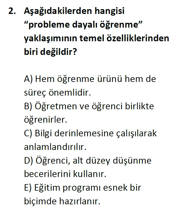 Uzman Öğretmenlik Test