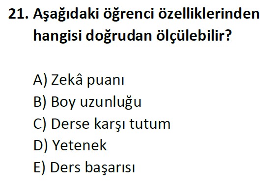 Uzman Öğretmenlik Test