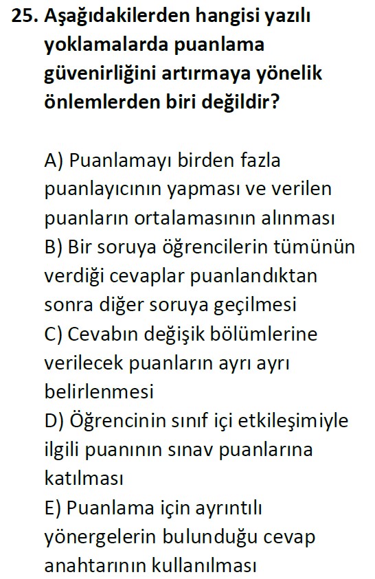 Uzman Öğretmenlik Test