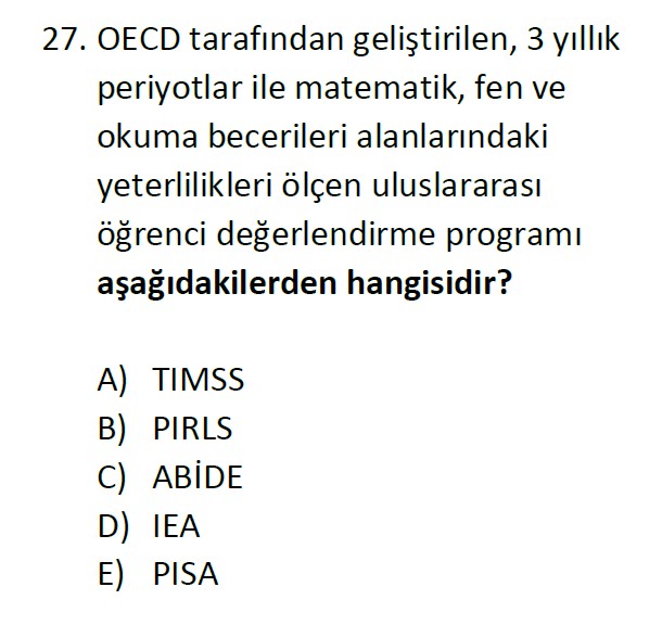 Uzman Öğretmenlik Test