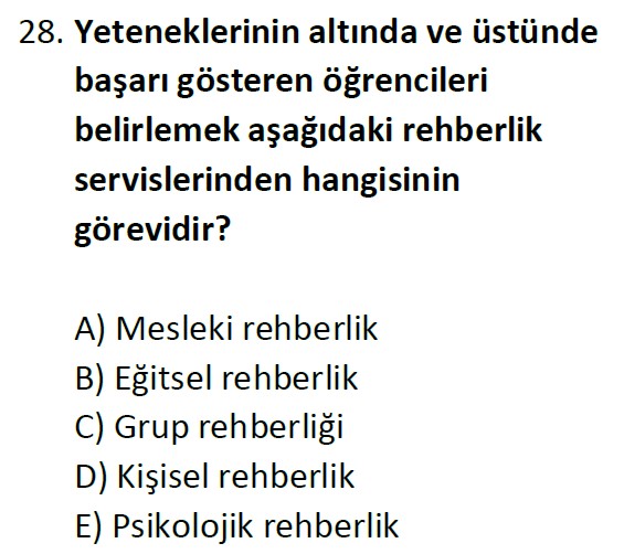 Uzman Öğretmenlik Test