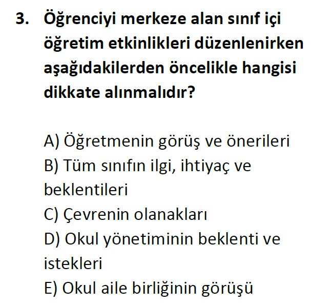 Uzman Öğretmenlik Test