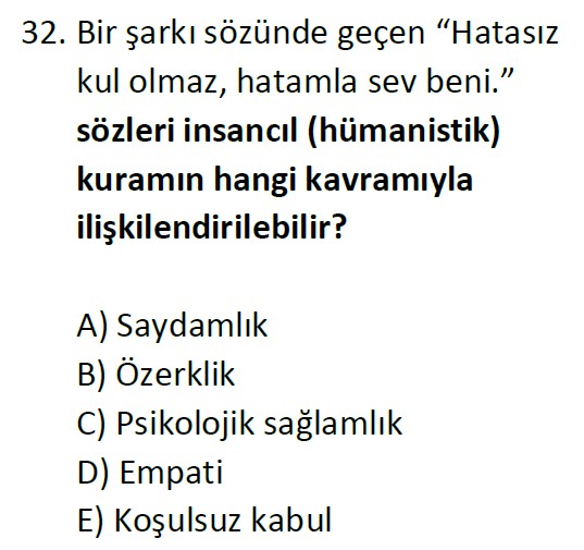 Uzman Öğretmenlik Test