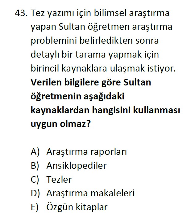 Uzman Öğretmenlik Test