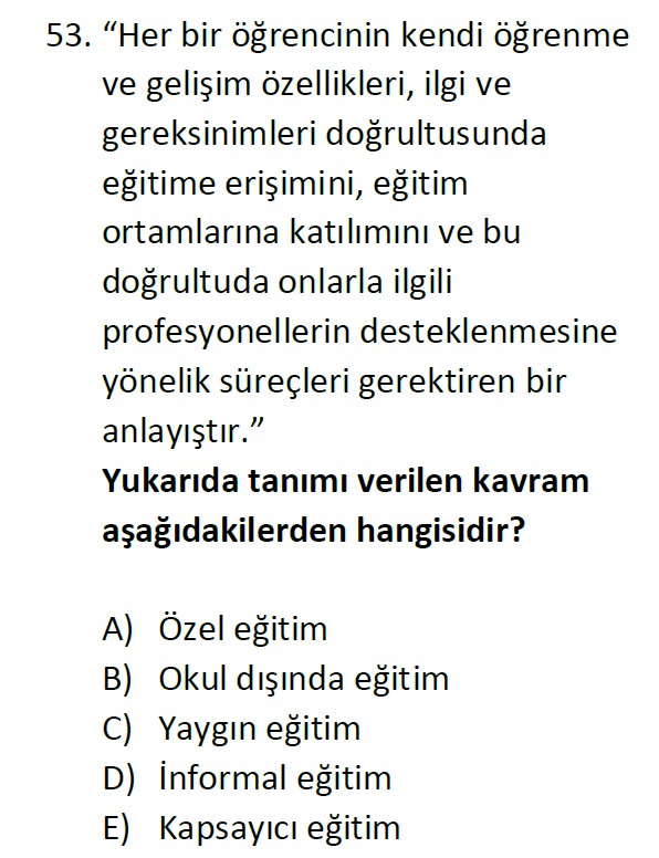 Uzman Öğretmenlik Test