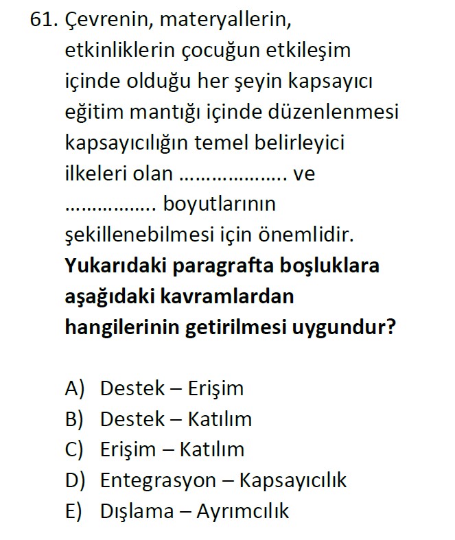 Uzman Öğretmenlik Test