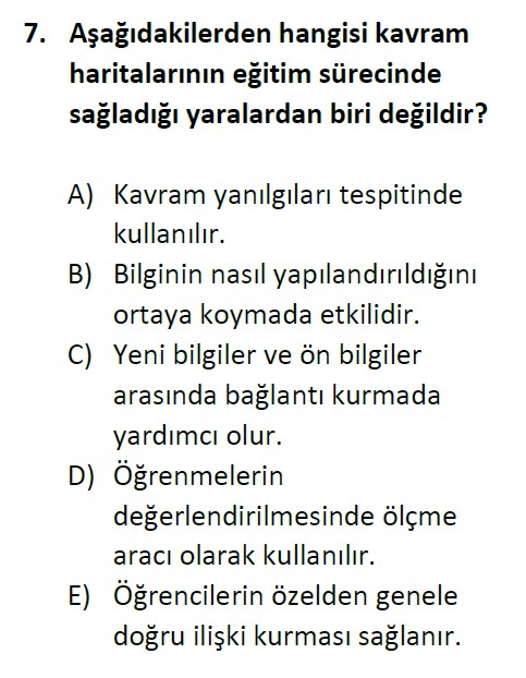 Uzman Öğretmenlik Test