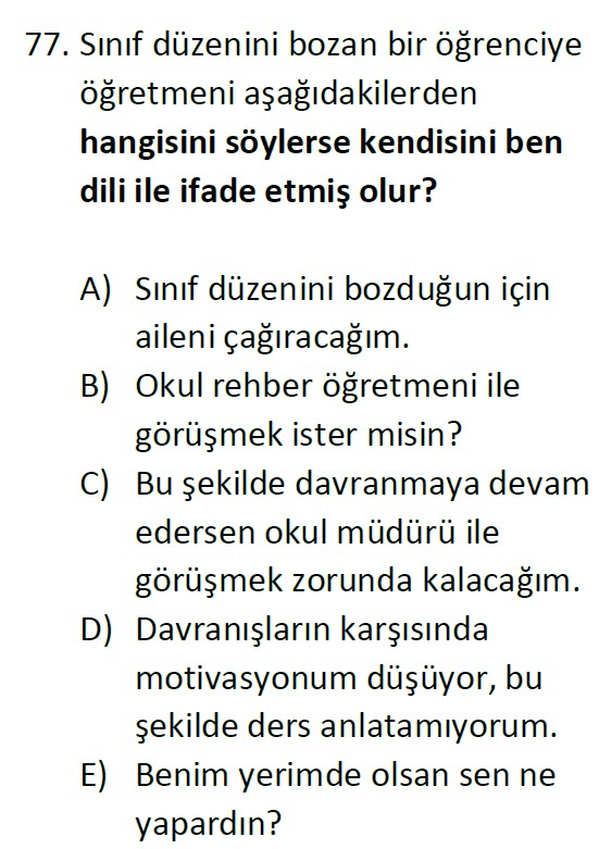 Uzman Öğretmenlik Test