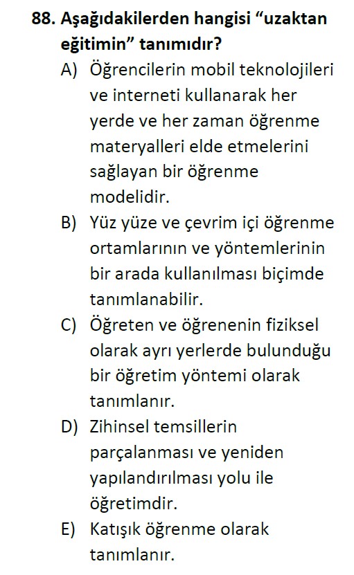 Uzman Öğretmenlik Test