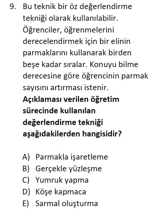 Uzman Öğretmenlik Test