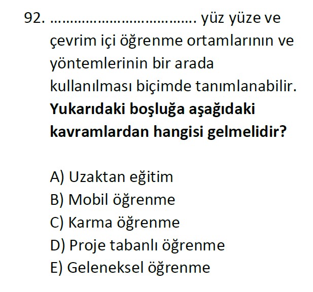 Uzman Öğretmenlik Test