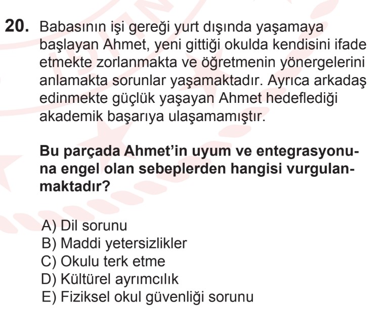 Uzman Öğretmenlik MEB Örnek Sorular