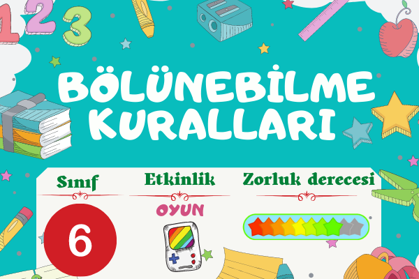 Bölünebilme kuralları oyunu