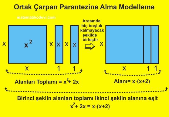 Cebirsel ifadeleri carpanlara ayirir.