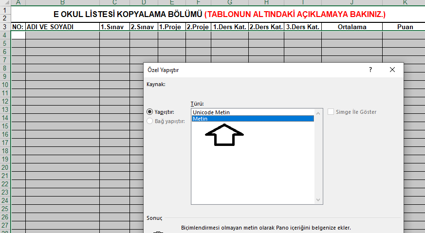 Ders ve Etkinliklere katılım değerlendirme ölçeği